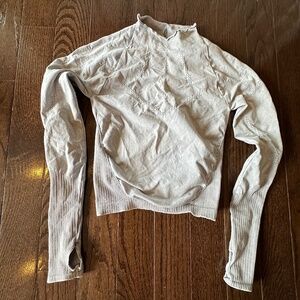 Free People Movement Good Karma High Neck Cropped Long Sleeve gray Size M/L